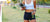 Athletic woman getting ready for yoga in the park.