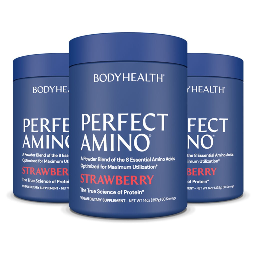 Perfect Amino Powder Strawberry 60 - Restock (3-Pack) | BodyHealth.com LLC