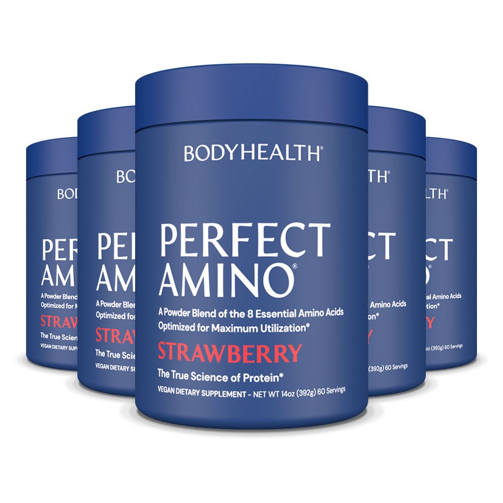 Perfect Amino Powder Strawberry 60 - Restock (6-Pack) | BodyHealth.com LLC